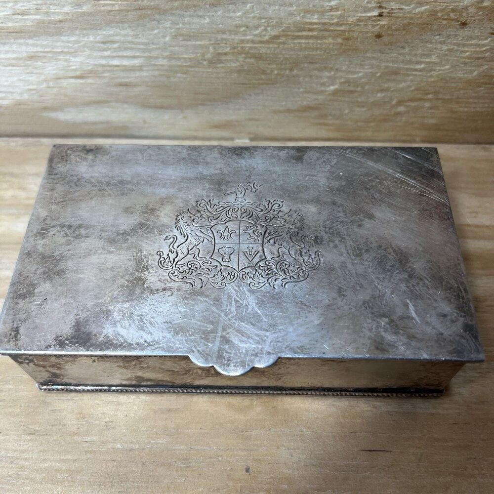 Antique E.G. Webster Silver Plate Cigarette Box - St. Paul Pioneer Press Award